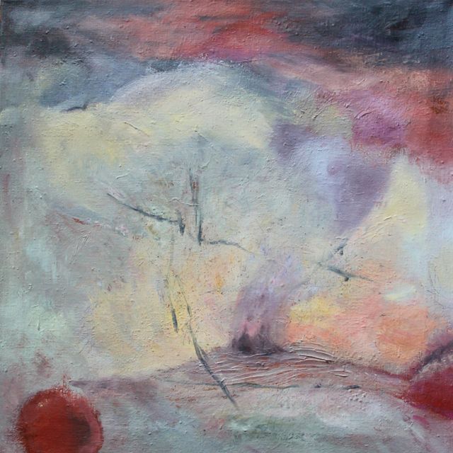 Behind the Horizon, öljy ,2017, 55 x 55 cm,600 e SAATAVILLA TAITEILIJALTA