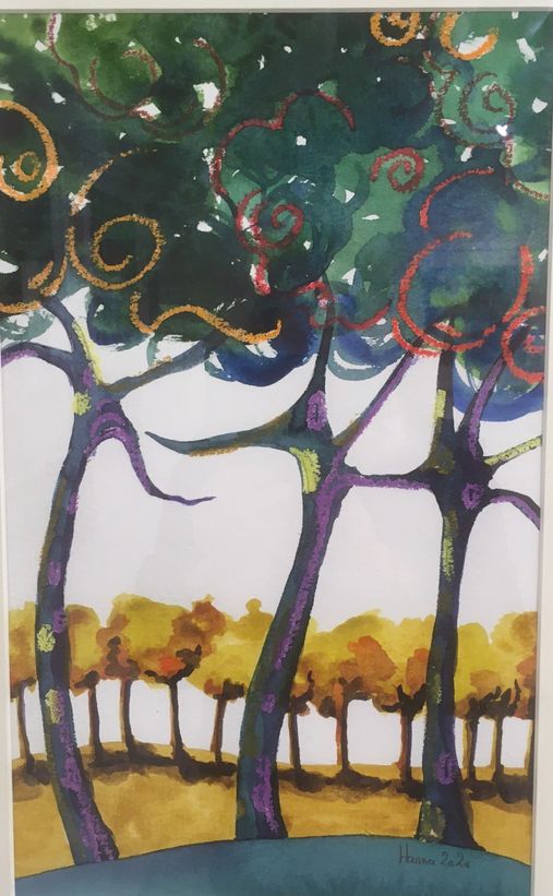 Järvi Hanna "Lokakuu" 2020 sekatekn. 50 x 40 cm 250 € tai 20 €/kk