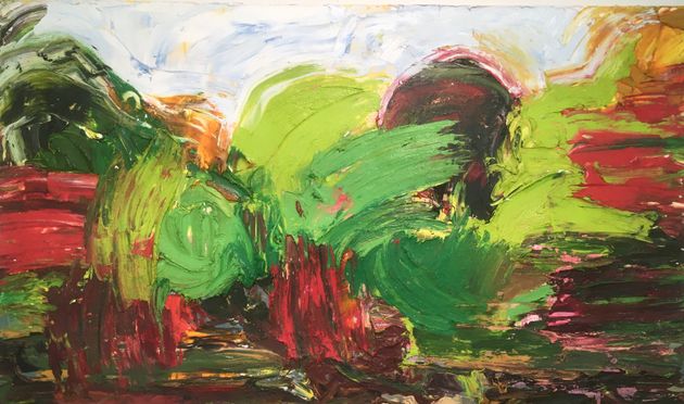Märkälä Maaria "Puisto syysväreissä" öljy 100 x 170cm 5400 € tai kk-maksu sopimuksen mukaan 